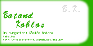 botond koblos business card