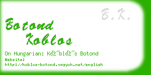 botond koblos business card